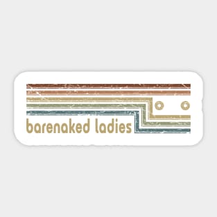 Barenaked Ladies Cassette Stripes Sticker